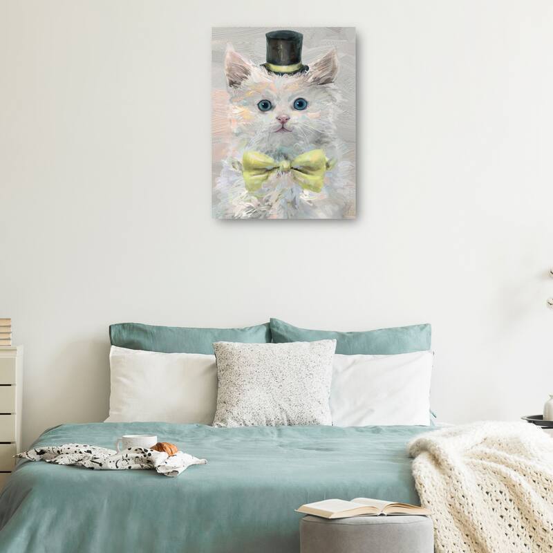 Top Hat Cats III By Studio Arts Canvas Art Print