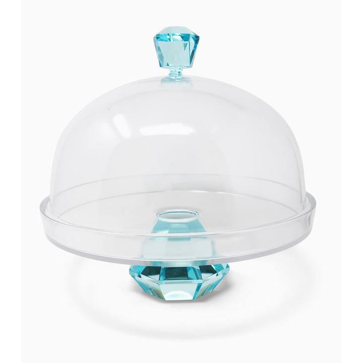 13"D Cake Dome With Diamond Base and Handle