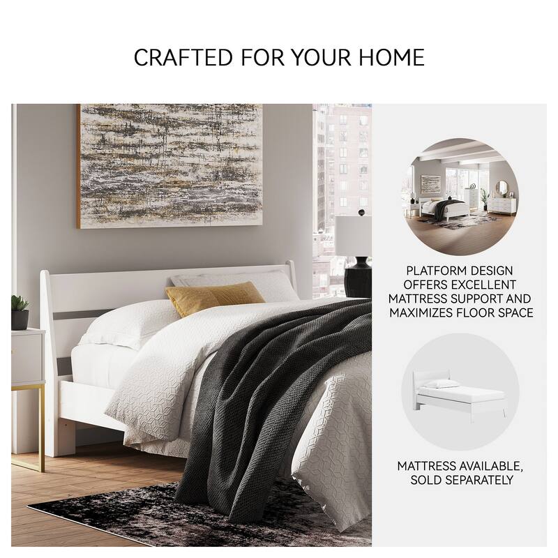 Signature Design by Ashley Socalle White Panel Platform Bed