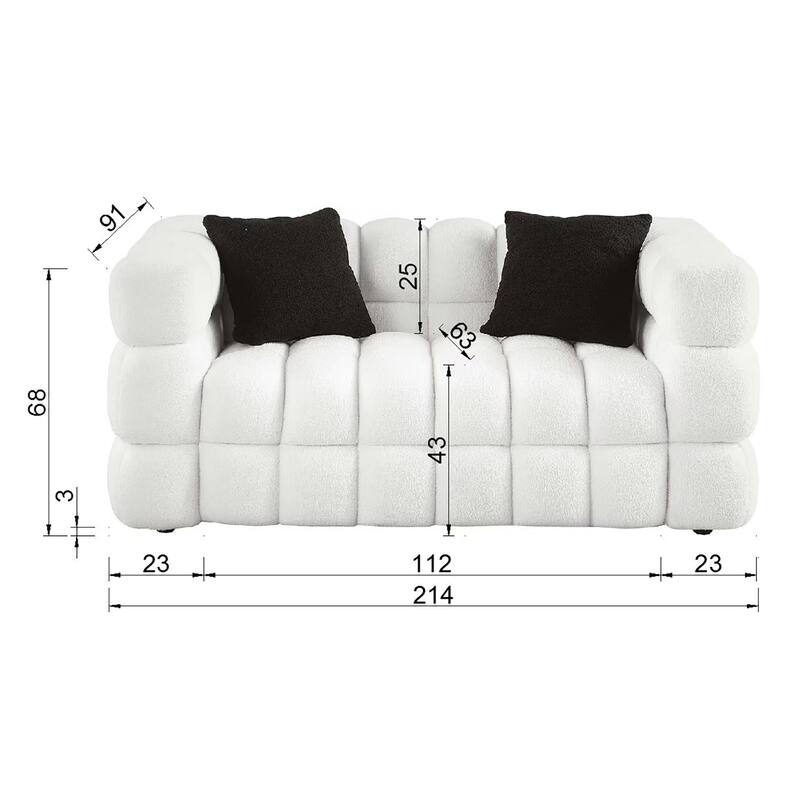 Modern Boucle Sofa Set for Living Room