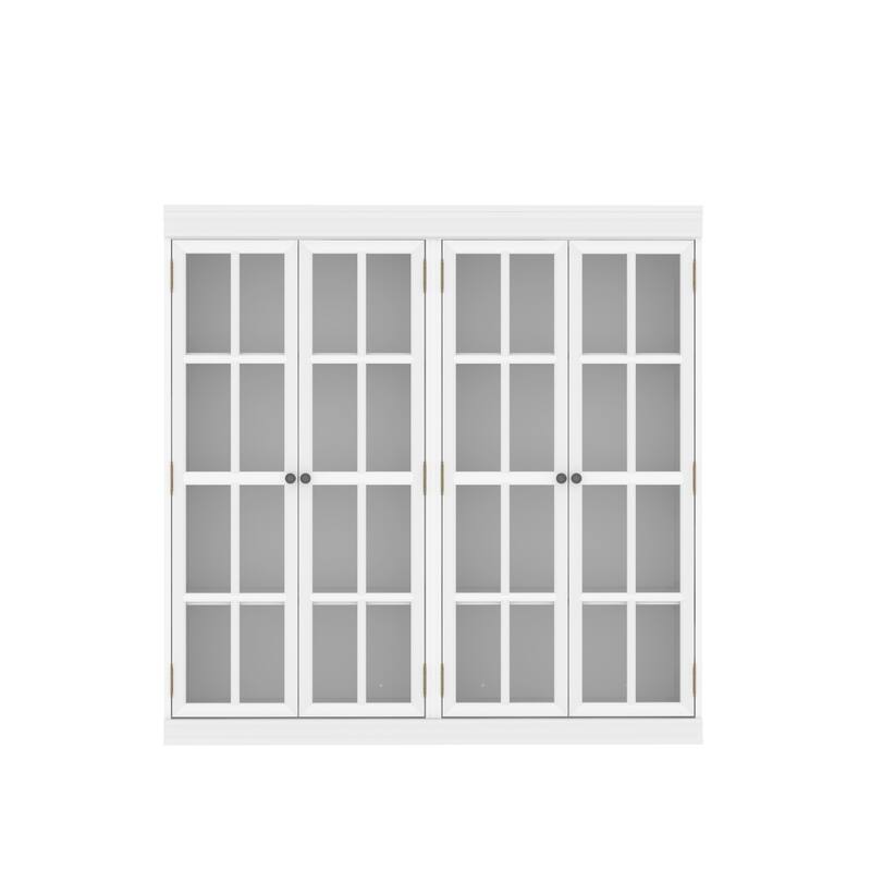 White Storage and Display Cabinet: Glass - door Showcase, Ample Storage & Thoughtful Details