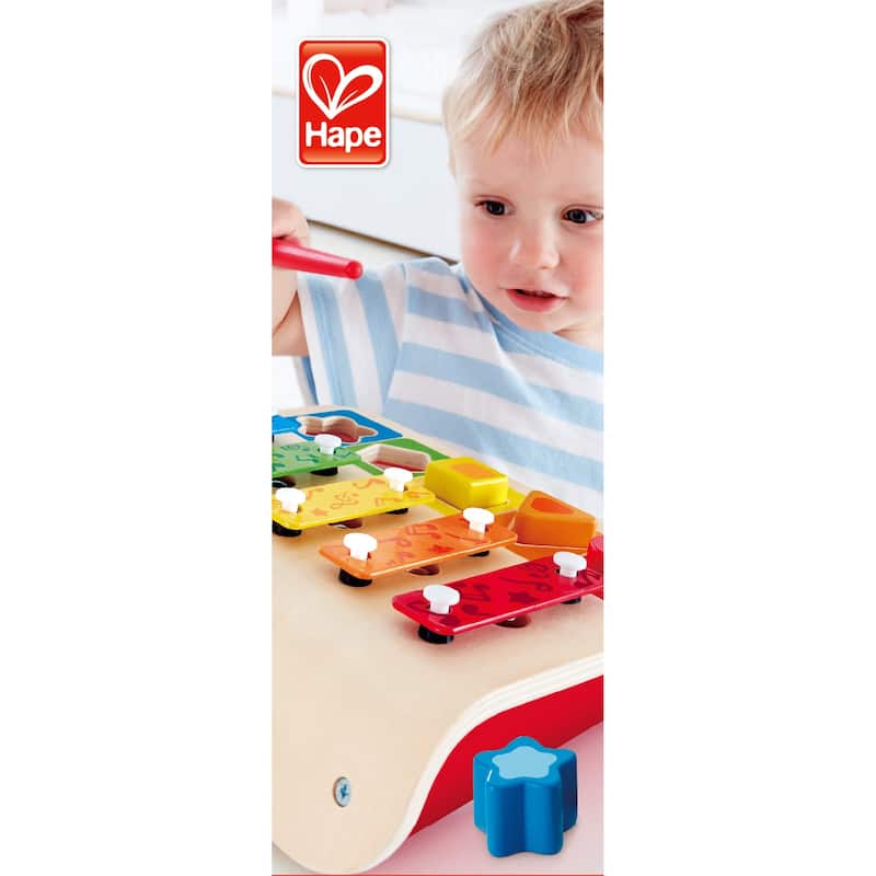 Hape: Shape Sorter Xylophone - Wooden Multifunctional Instrument Toy, 10mo+