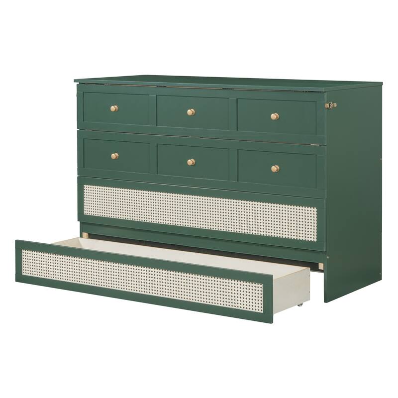Murphy Bed with Versatile Storage & Large Drawers