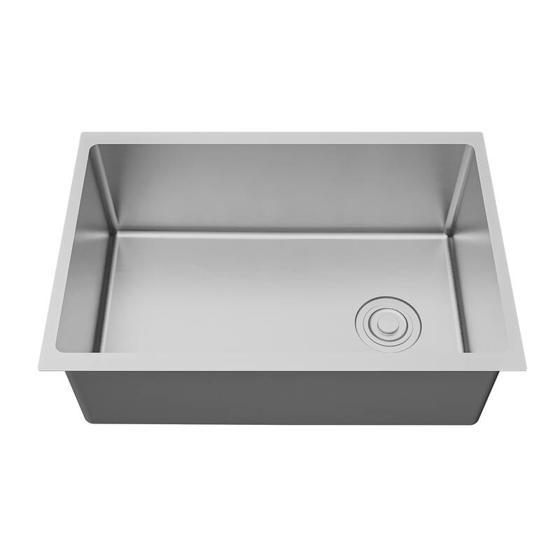 Karran Fusion Undermount 27-in x 18-1/4-in Stainless Steel Single Bowl Kitchen Sink