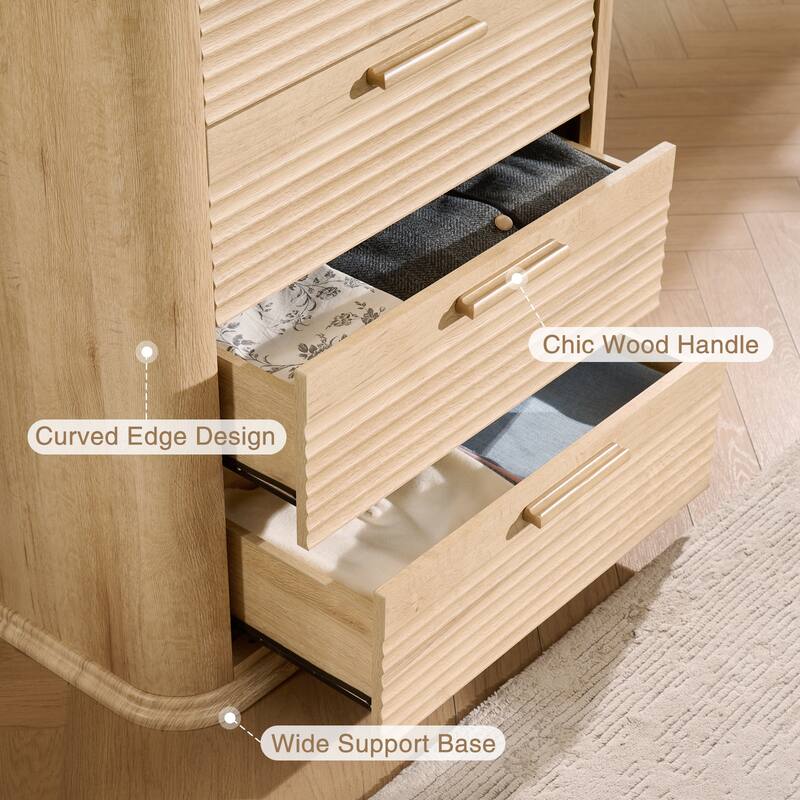 Modern Drawer Storage Organizer ,5 Drawers Dresser, for Bedroom, Living Room