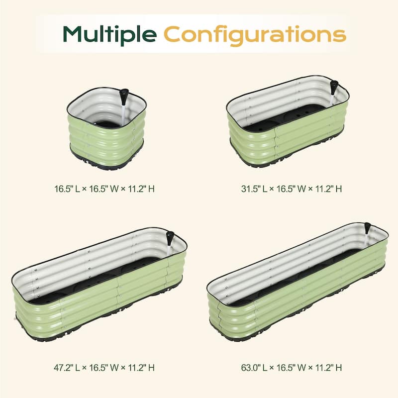 Aoodor Galvanized Self-Watering Planter Box