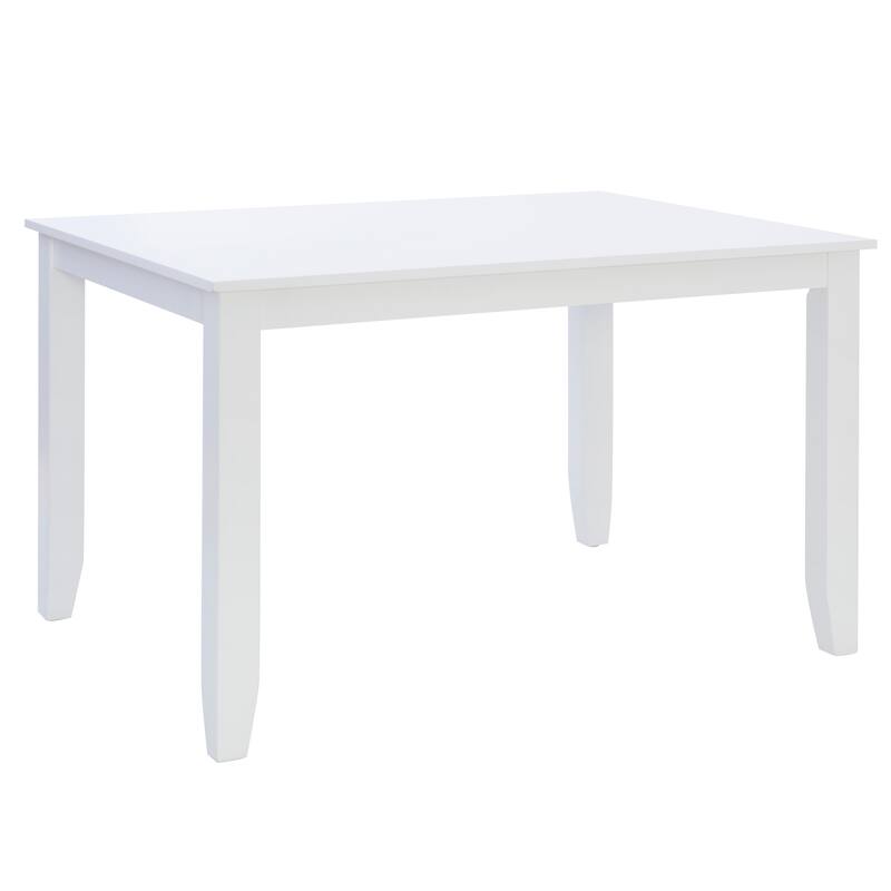 Linon Catron Rectangular White Dining Table, Seats 4