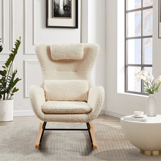Modern Rocking Chair with High Backrest - Bed Bath & Beyond - 38387541