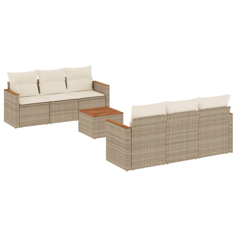 vidaXL Garden Sofa Set Black - 24.4 x 24.2 x 27.2