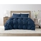preview thumbnail 7 of 20, Truly Soft Oversized Puffer 3 Piece Comforter Set Dark Blue - Oversized King - 3 Piece