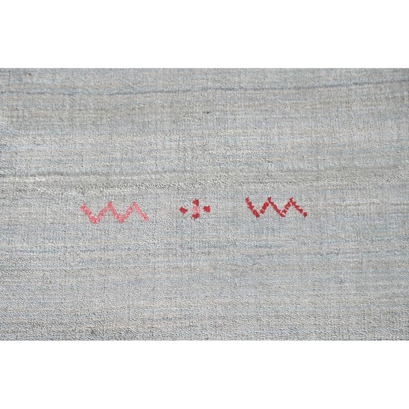 Indian Gabbeh Area Rug Handmade Wool Carpet - 8'1"x 9'9"