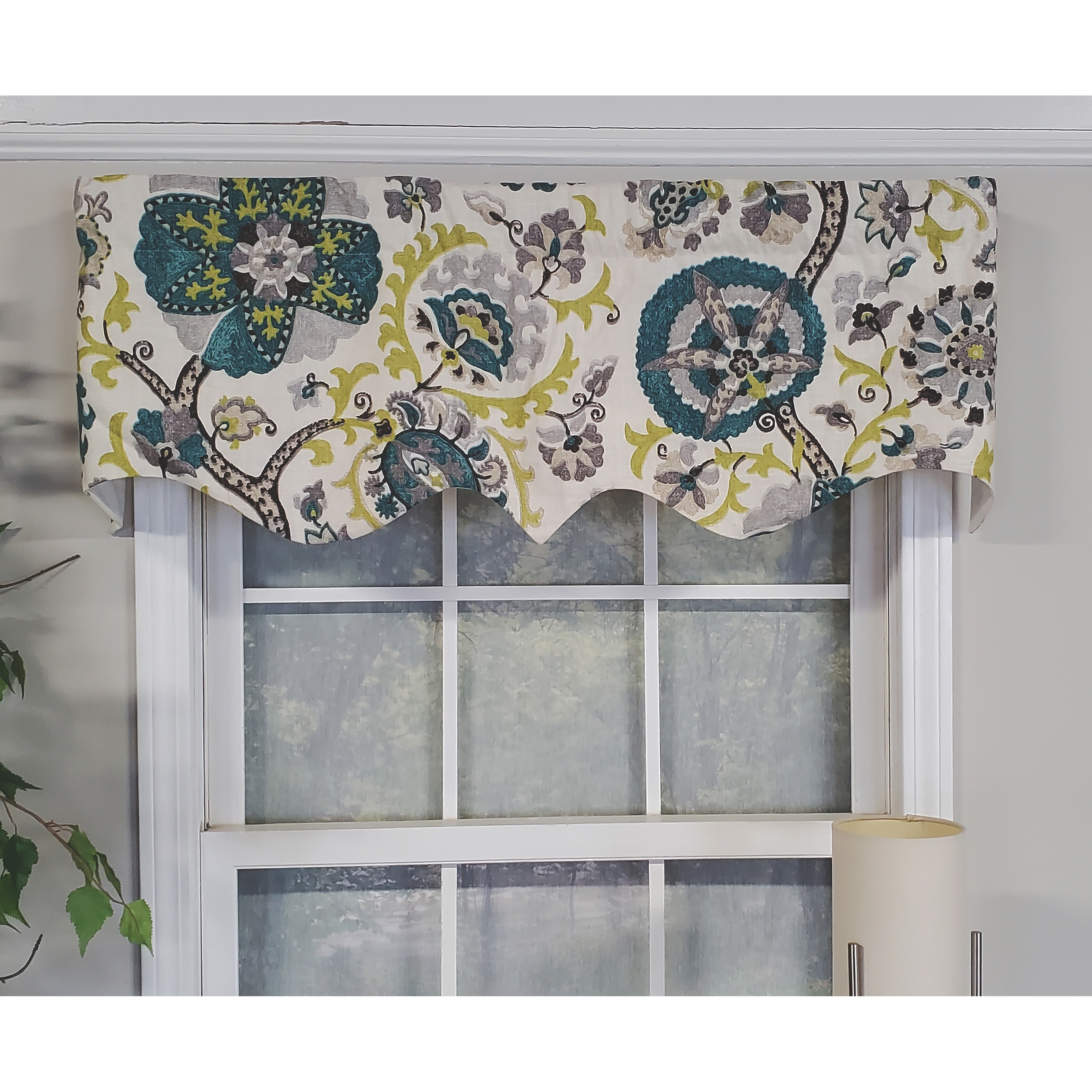 RLF Home Design Celtic Regal Window Valance Color Emerald Green