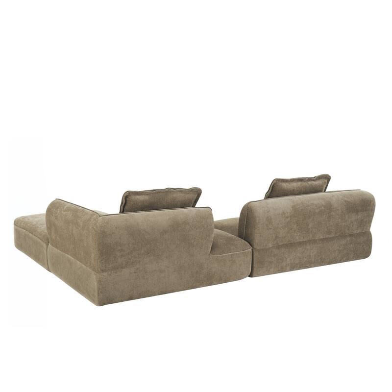Christopher Knight Home - Modern Upholstered Sectional Sofa with Curved Silhouette