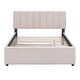 preview thumbnail 16 of 28, Comfortable Upholstered Platform Bed with Smart LED Lights and Extra Trundle