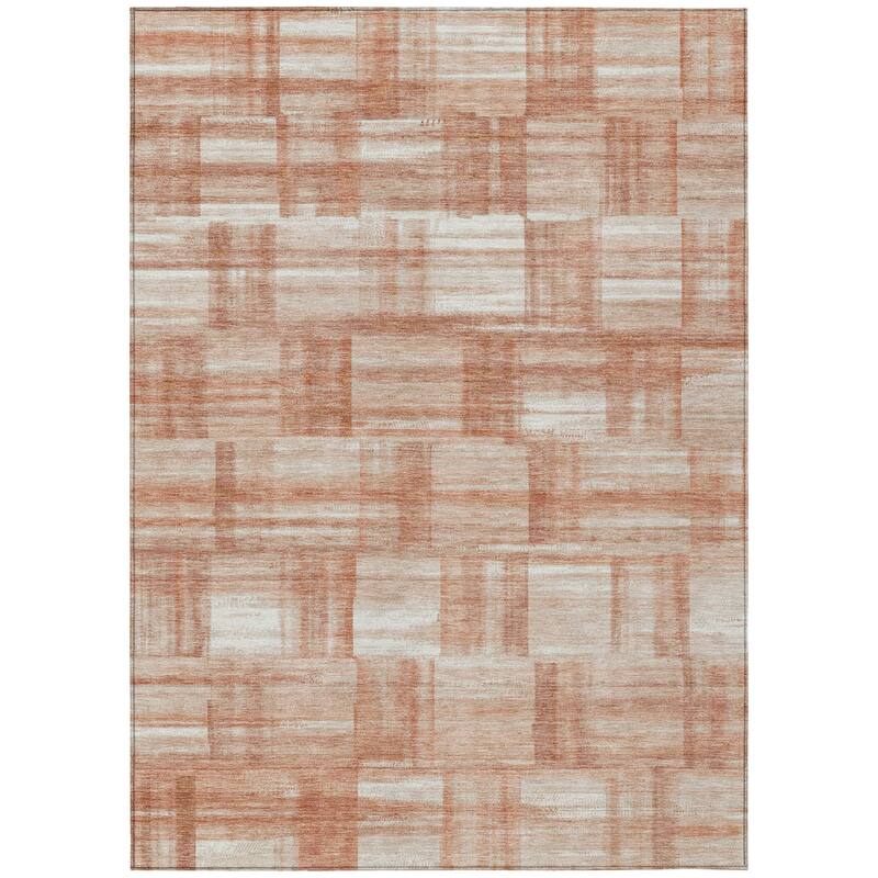 Machine Washable Indoor/ Outdoor Solid Hatches Chantille Rug