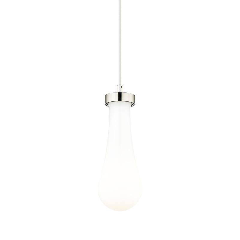 Innovations Lighting 451-1P-11-5 Owego Pendant Owego 5" Wide Mini - Polished Nickel / Gloss White