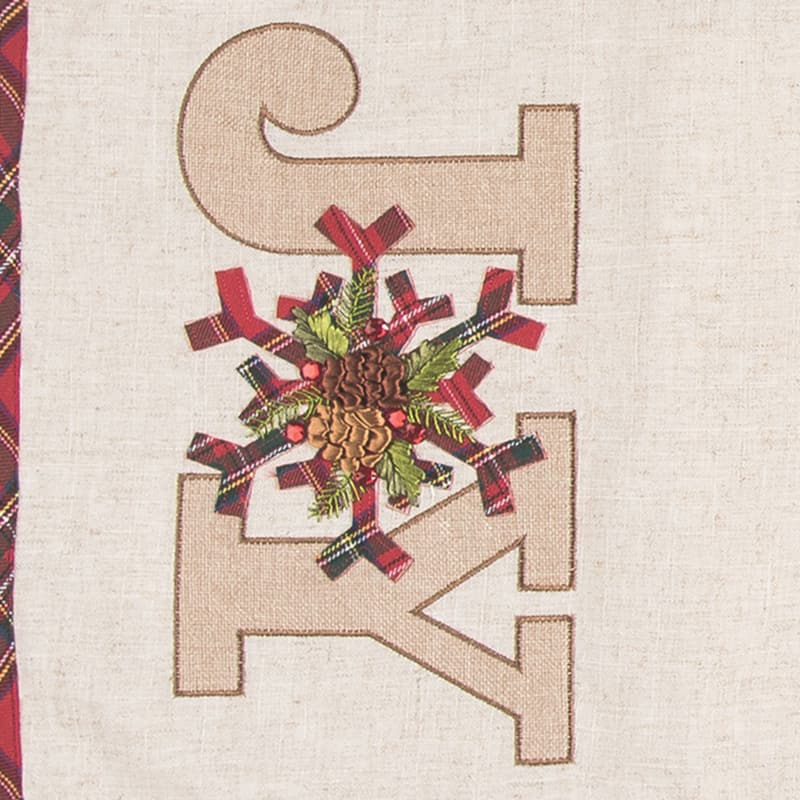 14" x 72" Joy Embroidered Table Runner - 14" x 72"