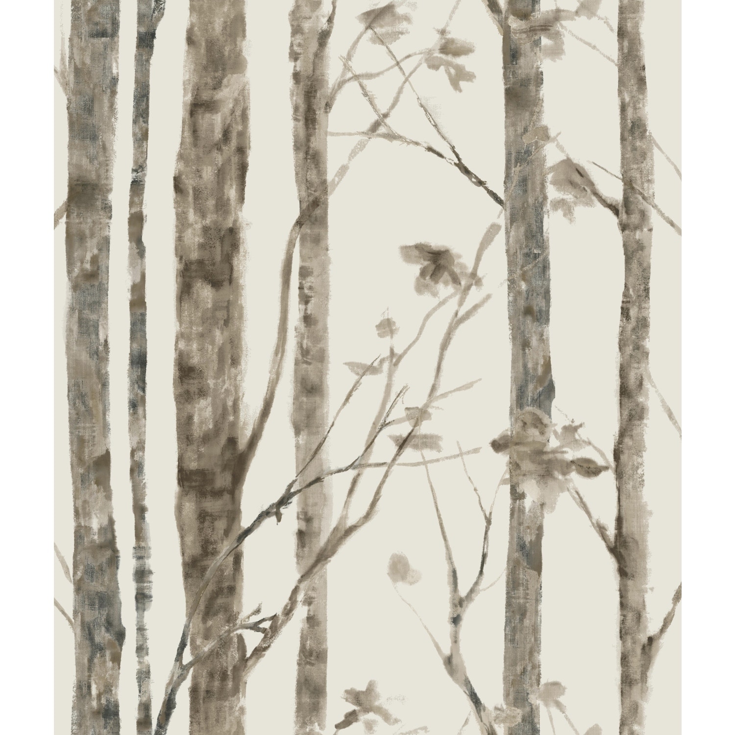RoomMates Brown & Taupe Trees Peel and Stick Wallpaper