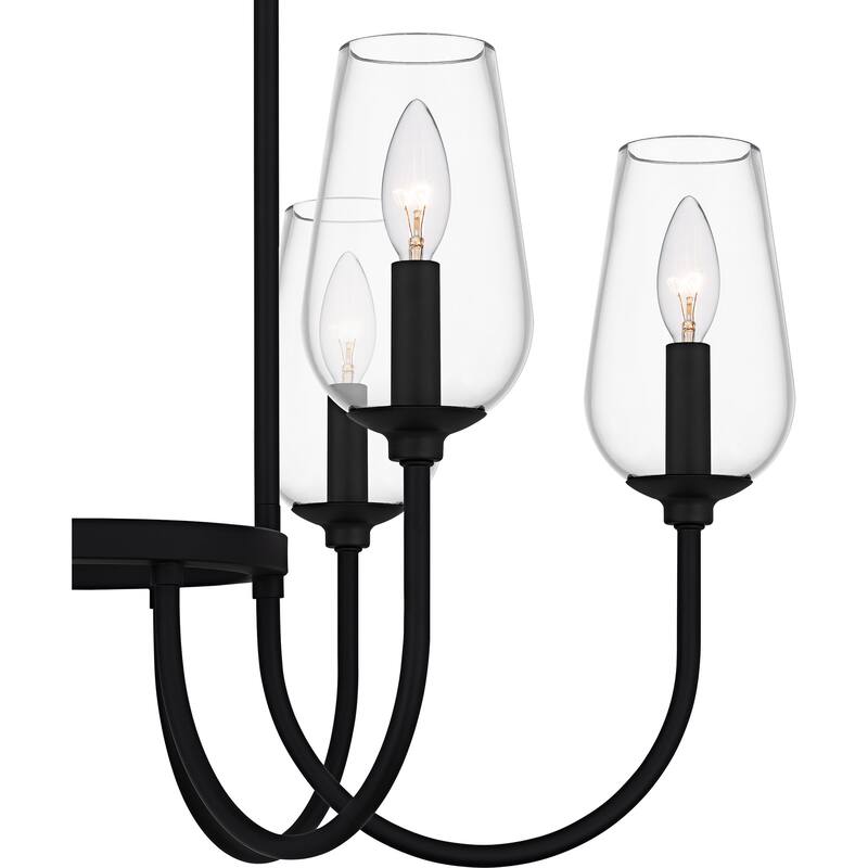 Viscount 6-Light Matte Black Chandelier