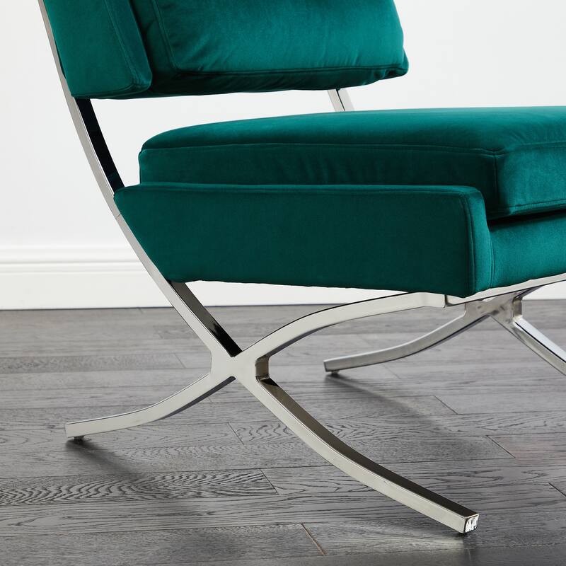 Art Leon Modern and Comfortable Velvet Armless Accent Chair