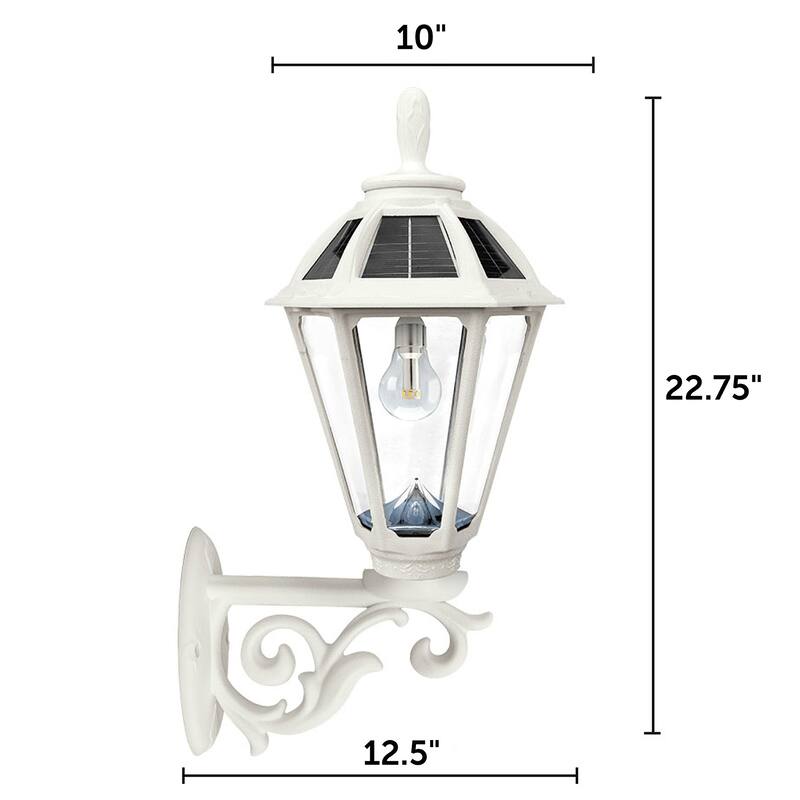 Polaris Bulb Black Solar 3' Fitter Post Light with Pier or Wall Sconce