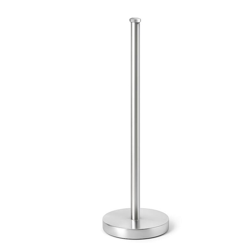 21.7" Tall - Silver Chrome Toilet Paper Storage Stand Holder - Silver Chrome - 21.7" x 5.9" x 5.9"