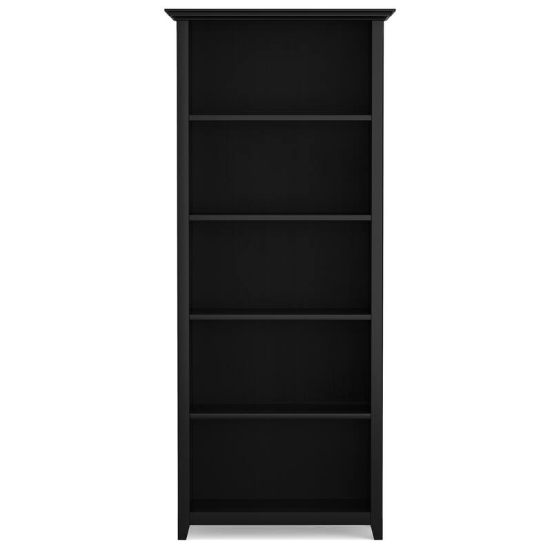 WYNDENHALL Halifax 30" Wide Solid Wood Transitional 5 Shelf Bookcase - 30"w x 14"d x 70" h