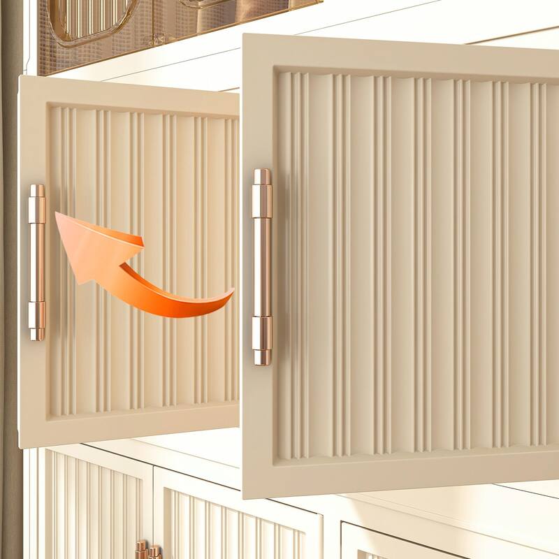 Portable Wardrobe Closet Storage Organizer - 9 Magnetic Doors, 9 Cubes & 1 Hanging Rod, Includes 6 Hangers