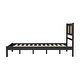 preview thumbnail 39 of 46, Queen Wooden Platform Bed Set with Rattan Headboard and Matching Nightstands