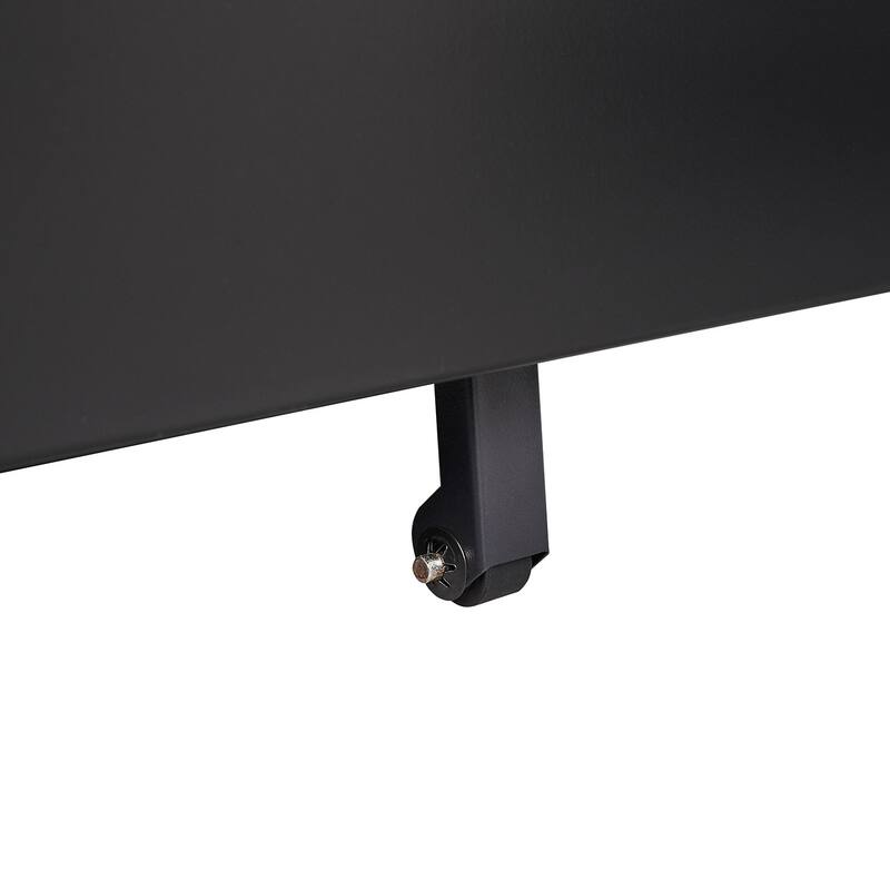 Modern Mobile File Cabinet, Storage Filing Cabinet with Lock, 2 Stationery Drawers and Pencil Tray, for Home Office, Black