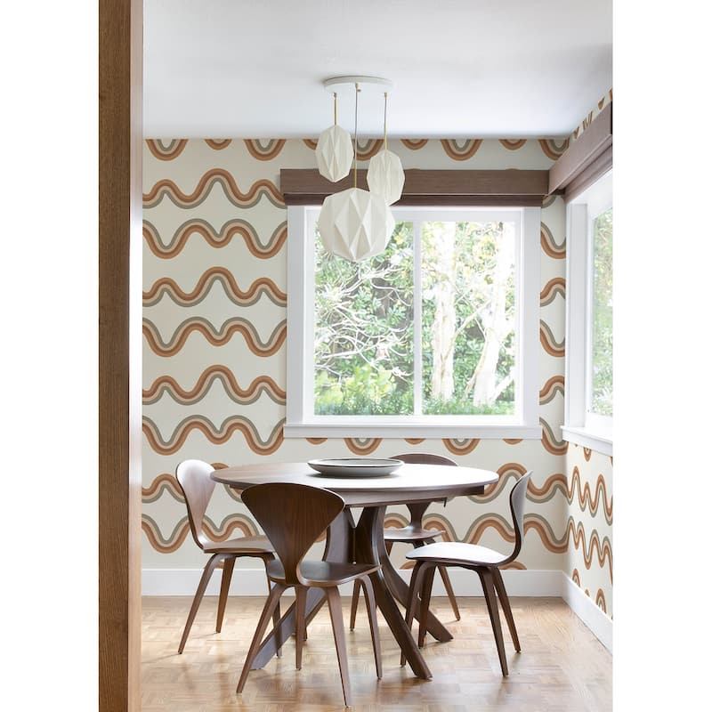 Very Gay Paint Beverly Slopes Tan Peel and Stick Wallpaper