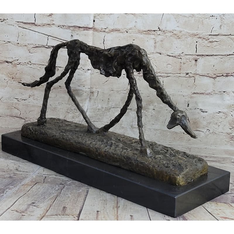 Modern Artwork - Dog 1951 - Signed - Animal Bronze Sculpture Statue Figure