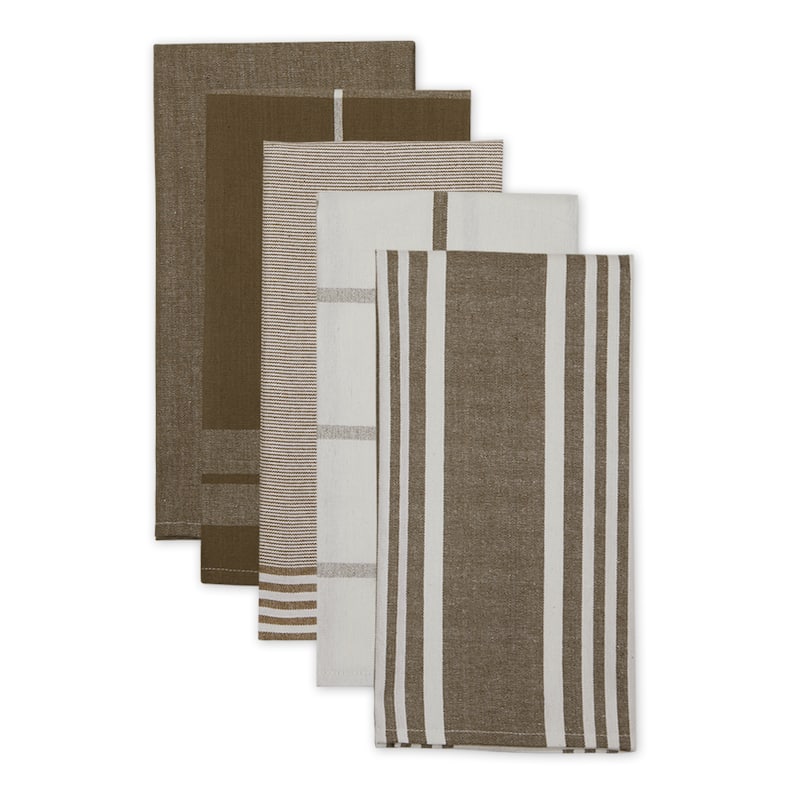 Classic Oversized Woven Dishtowels (Set of 5)