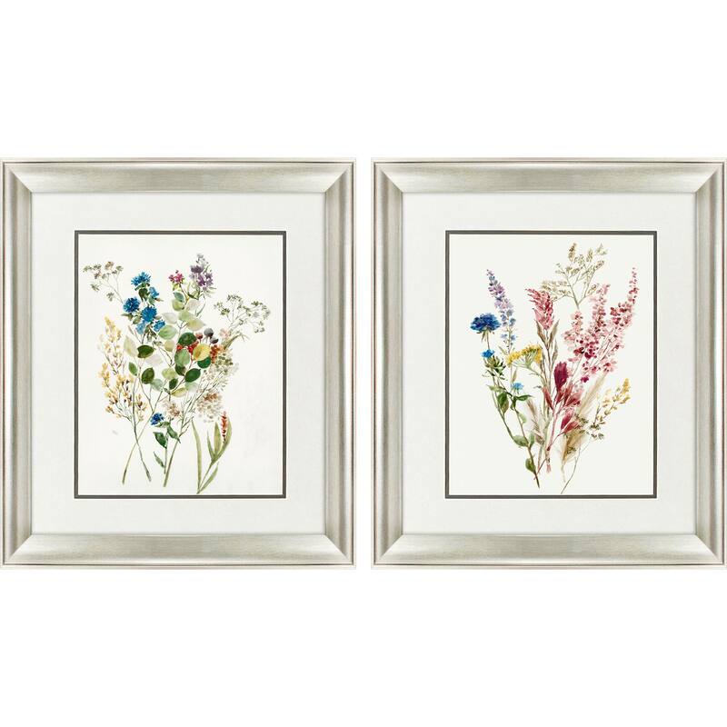Paragon Delicate Flowers Framed Art - Set of 2