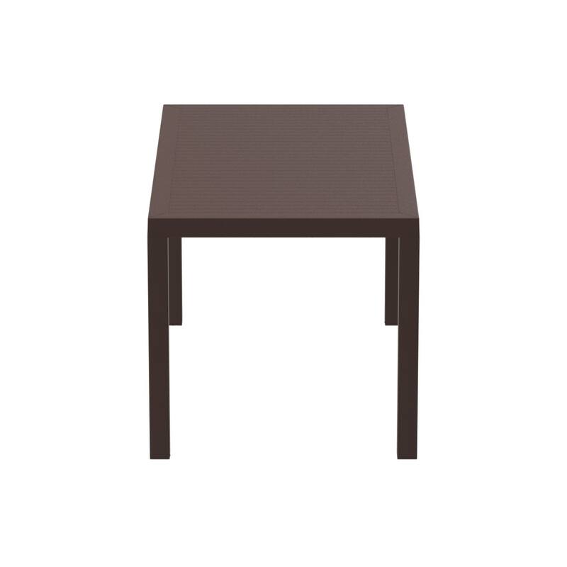55" Solid Brown Rectangular Outdoor Patio Dining Table