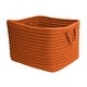 preview thumbnail 14 of 21, Modern Farmhouse Braided Mudroom Storage 12"x10"x8" - Orange
