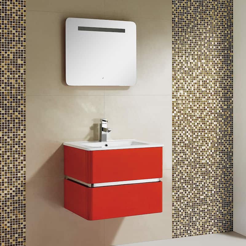 Fine Fixtures 'Sundance' 24-inch High Gloss Vanity with Vitreous China Sink Top