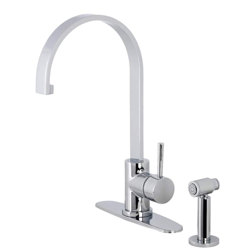Kingston Brass Concord 1.8 GPM Single Hole Kitchen Faucet � Includes - Polished Chrome