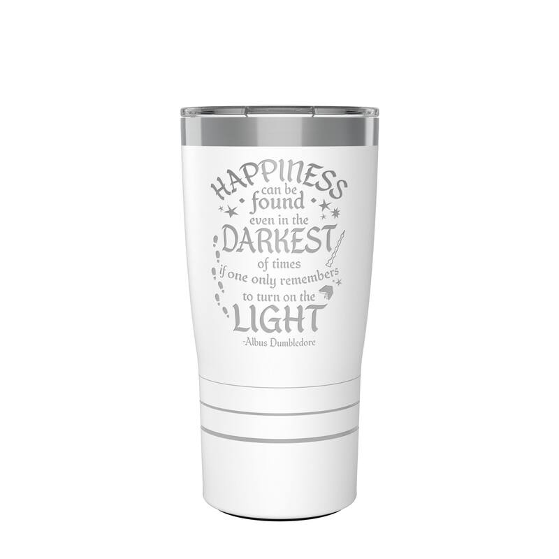 Tervis Traveler Harry Potter Happiness Quote Engraved Triple Walled Insulated Travel Tumbler, Glacier White - 20oz