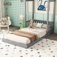 preview thumbnail 27 of 31, Twin Size Pine Wood Roof-framed Headboard Floor Bed with Headboard Guardrails, without Slats
