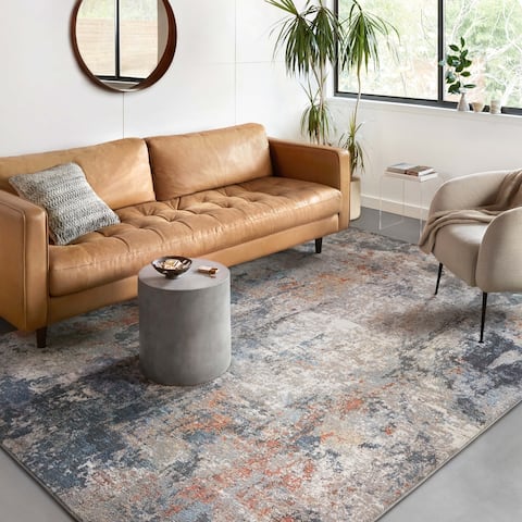 Alexander Home Rustic Glacier Abstract Area Rug