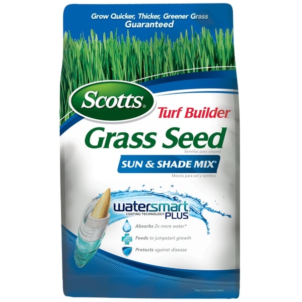 Scotts 18225 Turf Builder Grass Seed Sun & Shade Mix, 3 Lbs