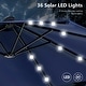 preview thumbnail 23 of 79, MAISON ARTS 15-foot Rectangular Crank Double-sided Outdoor Market Umbrella Solar LED Lighted Patio Umbrella with Base Included
