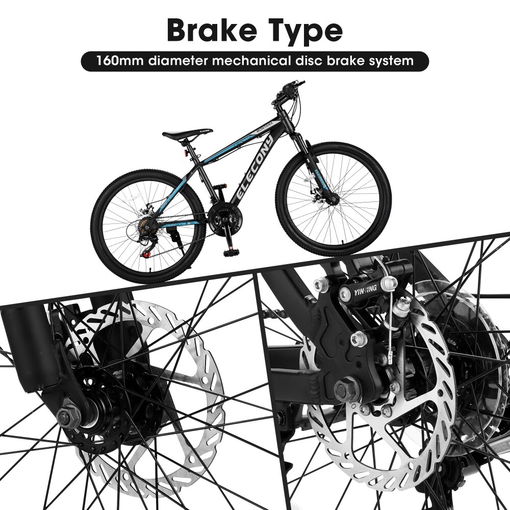 26 in. Aluminium Mountain Bike for Adults with 21 Speed Disc Brake Bed Bath Beyond 38281578