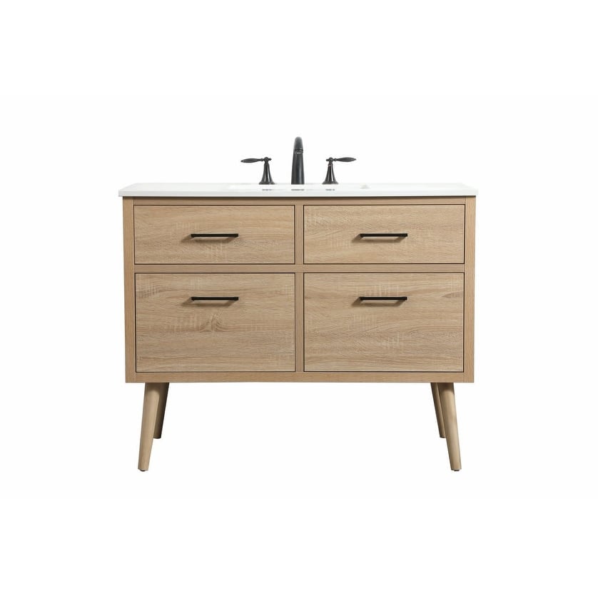 Elegant Lighting VF41042 Boise 42" Free Standing Single Basin Vanity