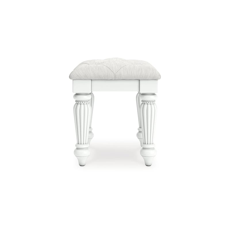Signature Design by Ashley Trindura White Vanity Stool - 19"W x 16"D x 18"H