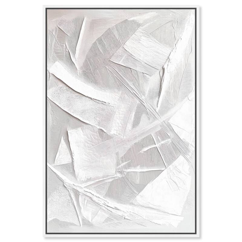 Thick White Texture II Canvas by Art Remedy - White - 20" x 30"