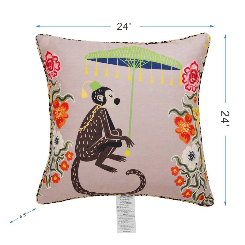 StyleCraft Maharaja Monkey Left Side Throw Pillow