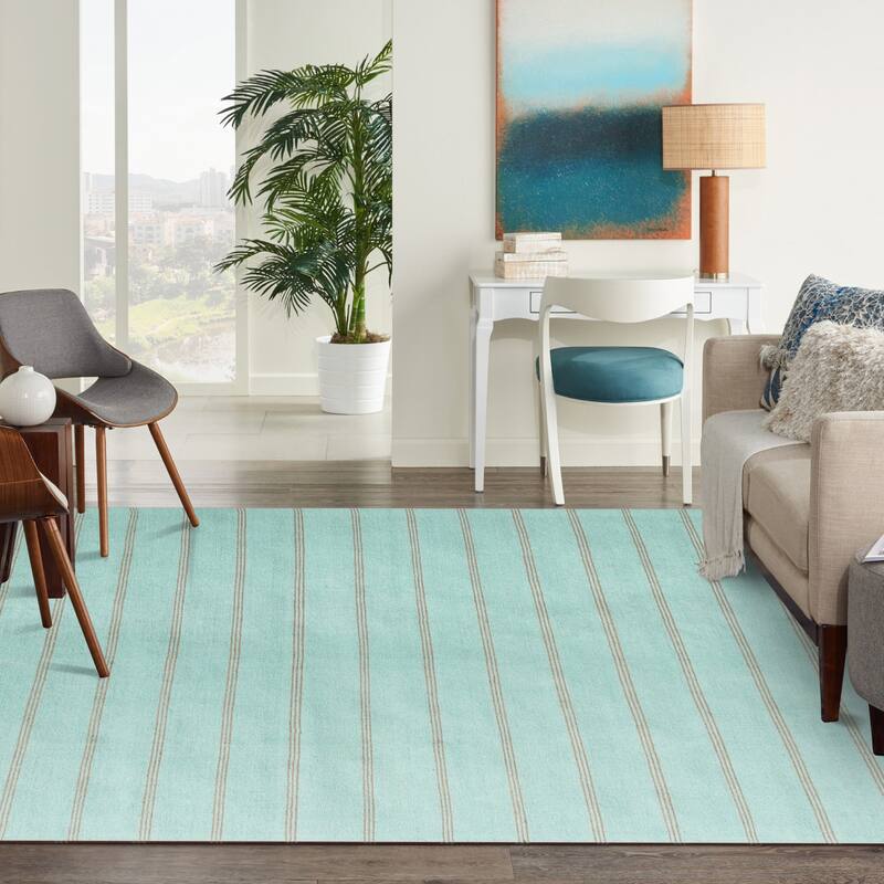 Sevita Striped Jute Area Rug