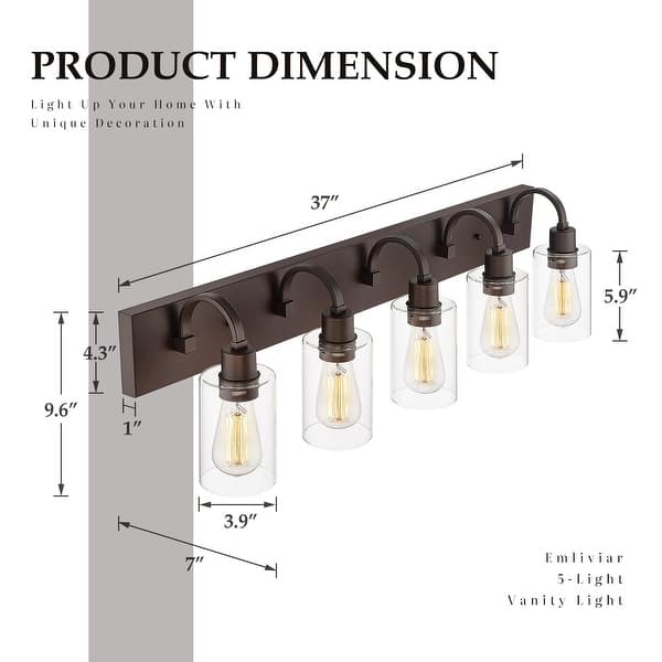 dimension image slide 8 of 26, Bathroom Vanity Light Fixtures - Farmhouse Wall Light for Bathroom